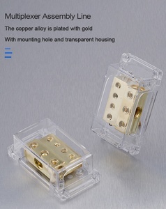 3 Way Power Distribution Block 1x 0 Gauge in 3X <strong>4</strong> Gauge Out Amp <strong>Distributor</strong> Connecting Block for Car Amplifier Audio Splitter - Product Image 5