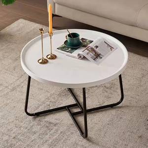 Mesa de té multifuncional de lujo con luz nórdica, sala de estar Simple moderna, unidad pequeña para el hogar, sala de estar Circular, mesa al lado - Product Image 4