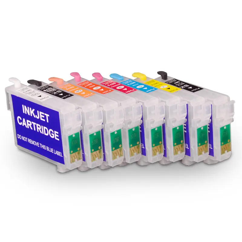 Ocbestjet 8 colori T0870 - T0879 cartuccia di inchiostro ricaricabile vuota per stampante EPSON R1900