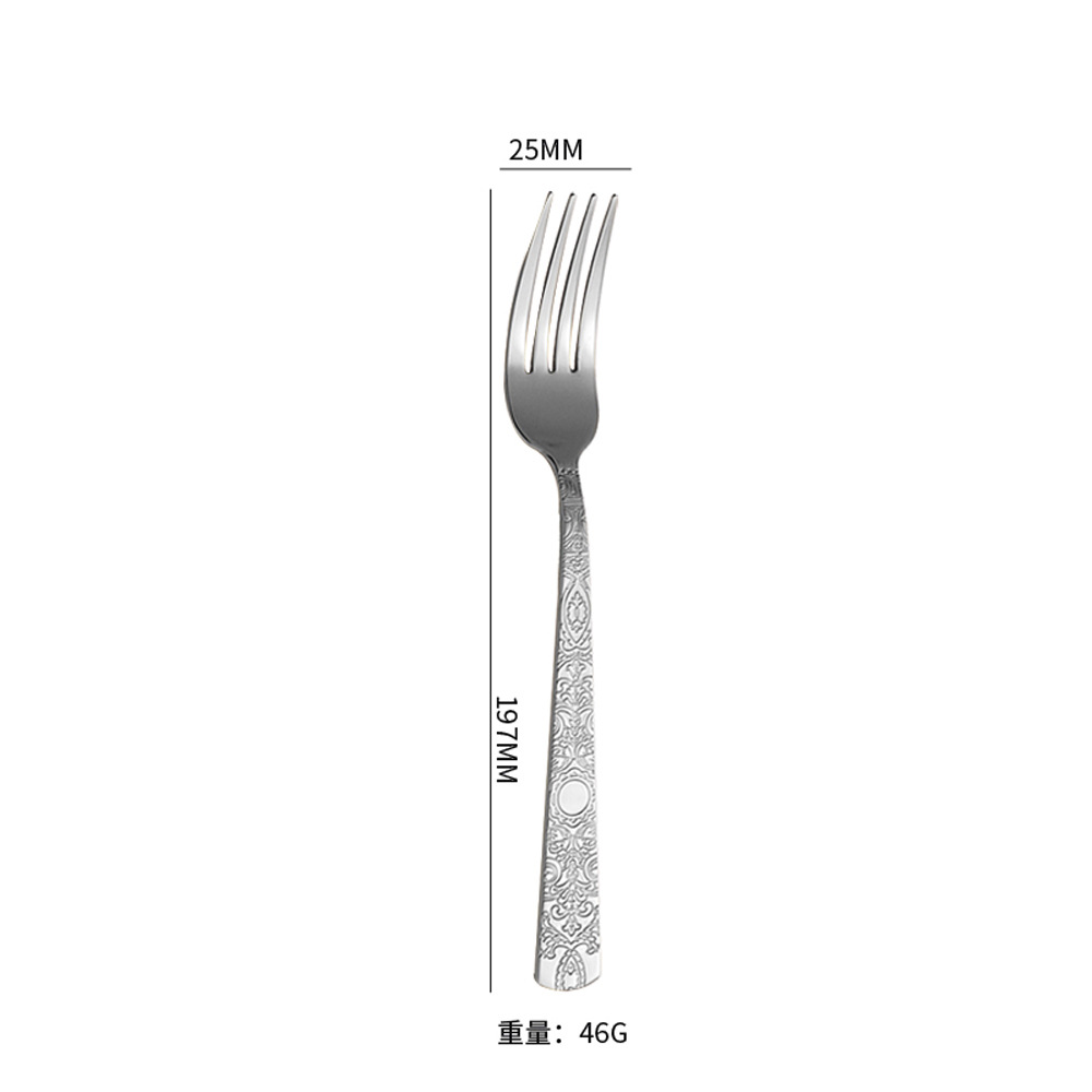 Tenedor de mesa de plata