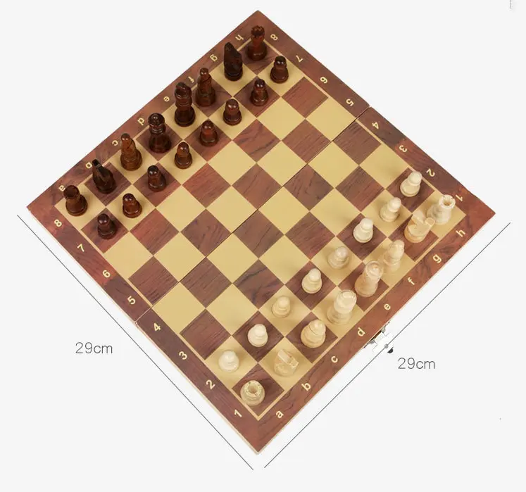 Dames de backgammon en bois magnétiques de haute qualité 3 en 1 jeu d'échecs de voyage ancien pièce d'échecs échiquier