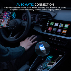 Fuallwin Không Dây <span class=keywords><strong>Android</strong></span> Tự Động 2 Trong 1 Carplay Adapter Có Dây Xe Chơi Đối Với Apple iPhone - Product Image 5