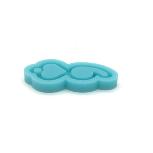 YS Fábrica Vendas Diretas Coração Semi Colon Forma Mold Silicone Mouse Semicolon pingente Mold Personalizado chaveiro Simples DIY Handwork