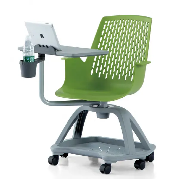 Excellentes chaises interactives de fauteuils pliants avec le conseil d'écriture attaché par Tables formant la chaise d'école
