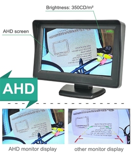带4.3英寸汽车后视镜的发光二极管夜视倒车CCD汽车后视摄像头 - Product Image 5