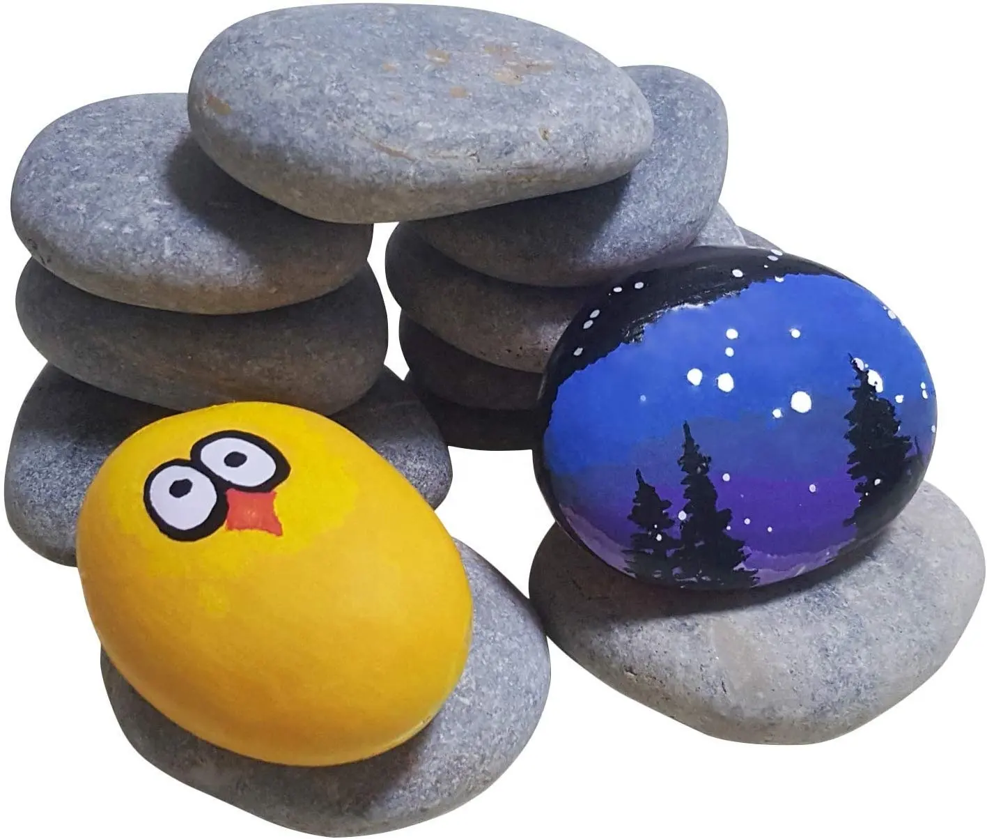 Popular proveedor de fábrica guijarros naturales pintura roca guijarros de colores Diy pintura piedra para niños