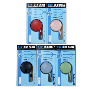 Wholesale 3 in 1 Mobile Phone <strong>Charger</strong> 3A Charging Transmission Data Fast Charging Cable for <strong>All</strong> Phone - Product Image 6