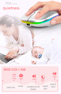 All'ingrosso della fabbrica OEM Custom USB PC portatile Computer portatile ricaricabile senza fili Mouse 2.4G & BT5.0 Mini Mouse ottico - Product Image 5