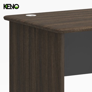 Escritorio de oficina de un solo asiento moderno de mediados de siglo, diseño Simple, mostrador de recepción promocional, escritorio de ordenador con tablero de melamina de madera - Product Image 5