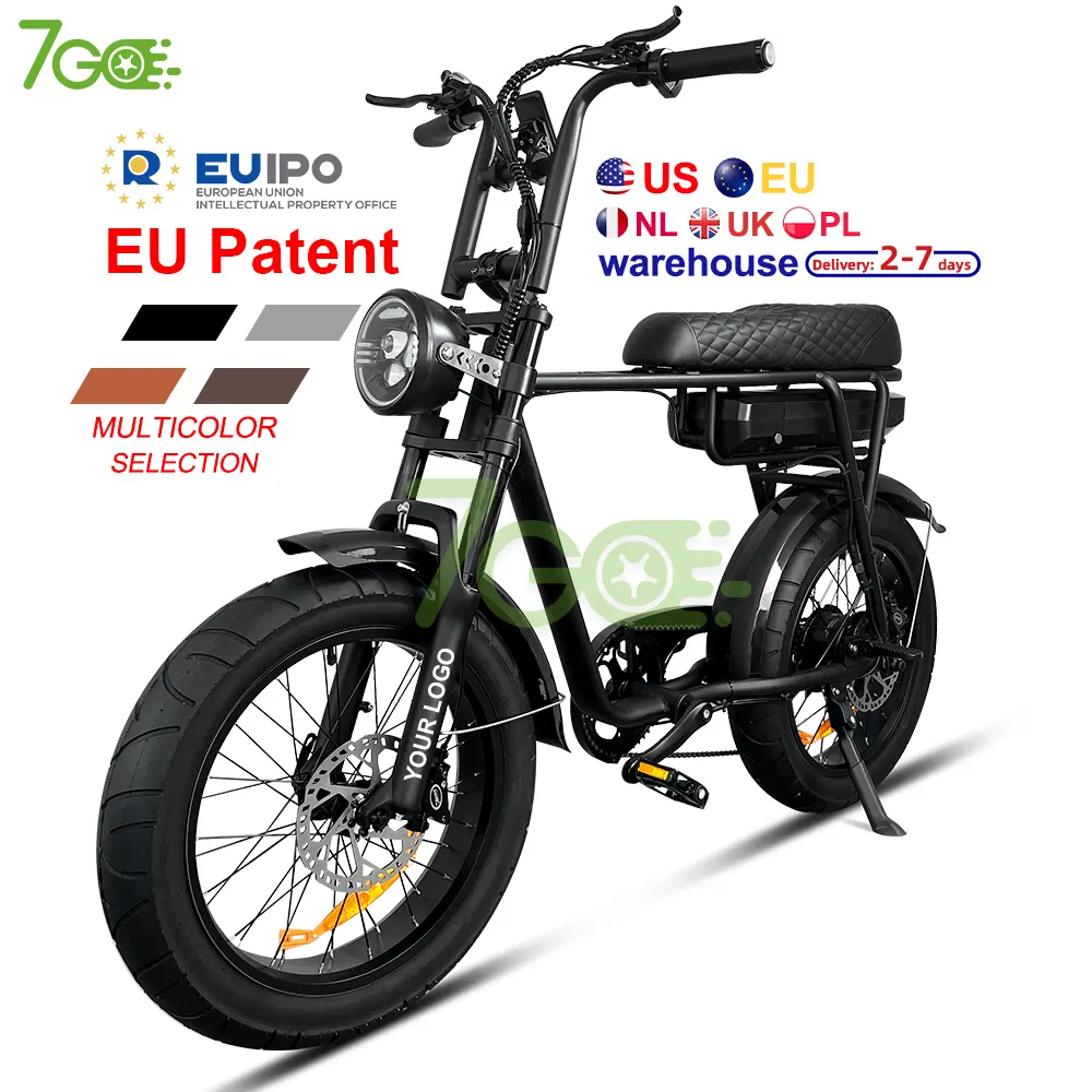 Aggiornamento 7GO EB4 EB2 EU US CA magazzino 750w1000w freno idraulico grasso pneumatico elettrico mountain fatbike elettrico città bicicletta