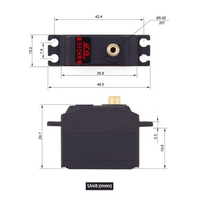 AGFRC B25CLS 25 גרם 0.065 שניות 6.0 ק""ג מומנט גבוה מתכת ציוד דיגיטלי נעילת זנב במהירות גבוהה מיני מנוע סרוו לרכב RC/מטוס/רובוט