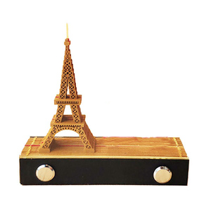 Juego de bloques de construcción de Torre Eiffel, Bloc de notas adhesivas 3D, cubo con caja, regalo promocional