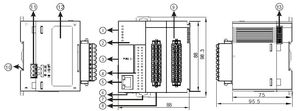 Módulo Delta PLC Serie AS Módulo de controlador lógico de programación PLC de para automatización industrial
