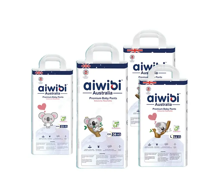 AIWIBI-pañales de bebé de superficie seca de alta calidad, marca Super mimos, desechables, AWB07, 2022
