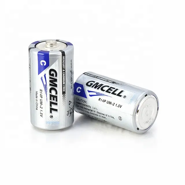 सुपर भारी सूखी सेल बैटरी R14P सी आकार UM2 1.5V जस्ता कार्बन बैटरी