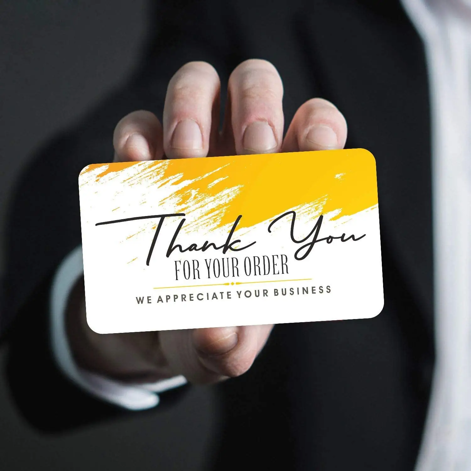 Carta biglietti di ringraziamento con busta saluto per piccole imprese personalizzate con marchio logo