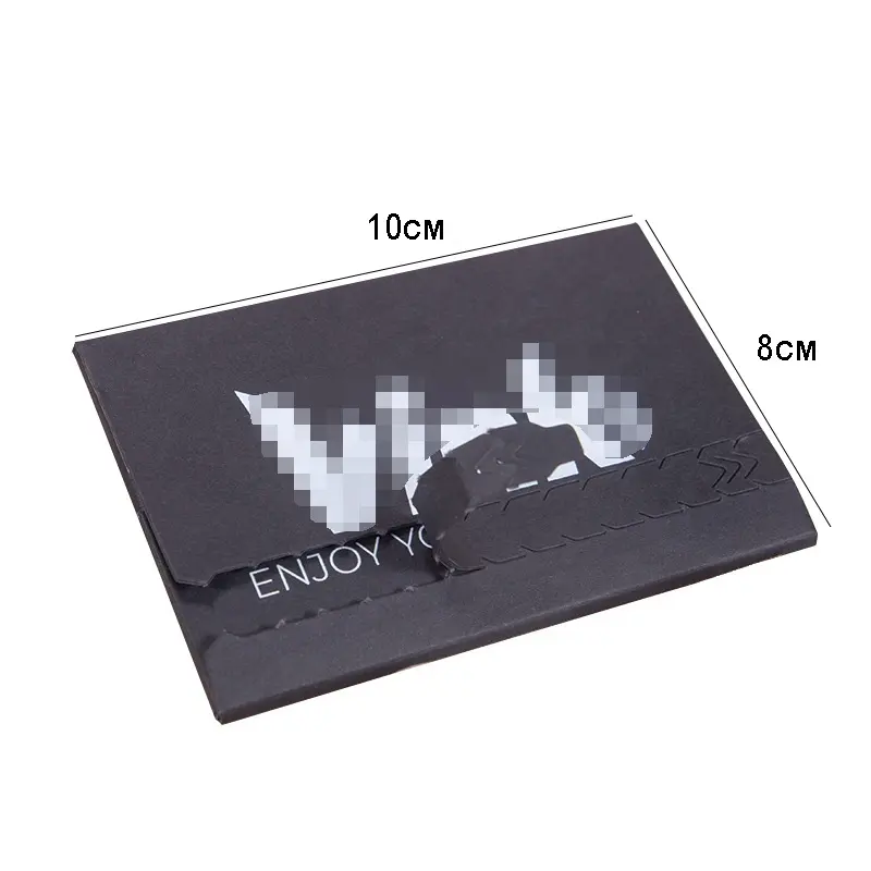 CFD MOQ1000個中国メーカー白ロゴカスタマイズ黒封筒クラフト紙素材開封VIPカード包装