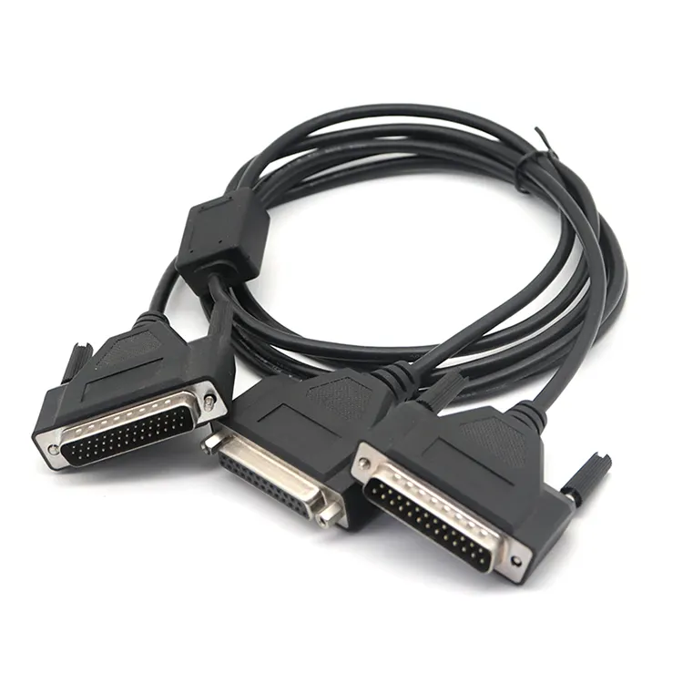 Custom DB44Pin Female to Male RS232 Serial Port Line Y splitter Cable
