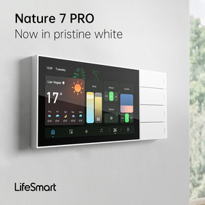 Sakelar lampu Panel kontrol AC rumah pintar, bantalan kontrol layar sentuh peredup Wi-Fi/CoSS/<span class=keywords><strong>ZigBee</strong></span> LifeSmart App Nature 7 - Product Image 6