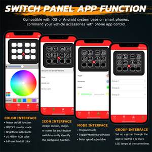 Controllo App e telecomando RF 12 pulsanti RGB pannello interruttore multifunzione per fuoristrada - Product Image 5