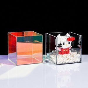 10 CM Clear Square Retail Product Platform Acrylic <strong>Display</strong> Riser Box with One Open Side - Product Image 2