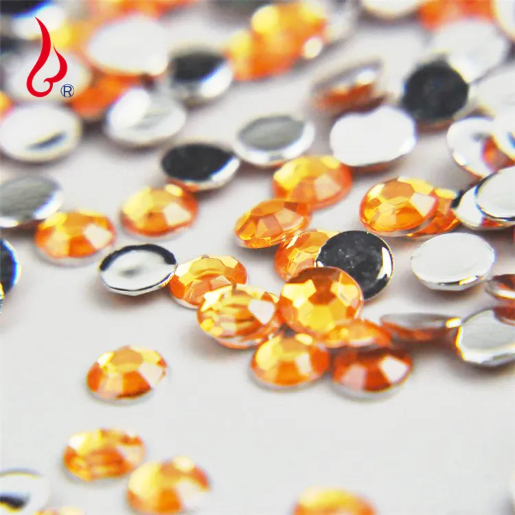 Lan Guang 6mm 5000 adet/torba yuvarlak şekil kristal taşlar akrilik Rhinestones dikmek taş boncuk giysiler için giysi dekorasyon