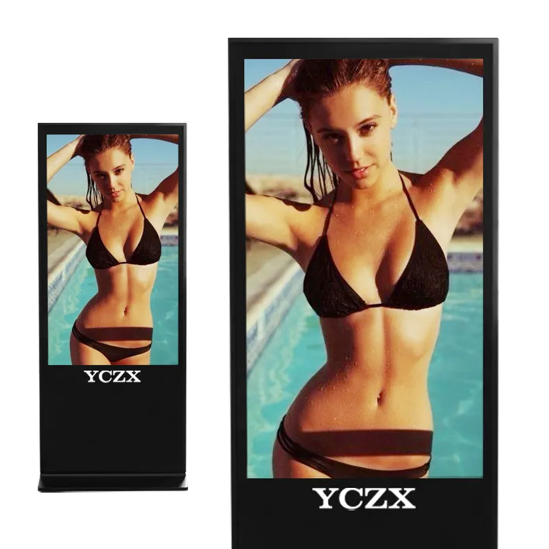 55 inch floor stand advertising digital signage player led digital display with Android OS advertising kiosks