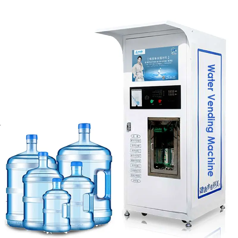 Máquina de venda de água purificada, 400gdp operada por moeda osmose reversa ro para beber