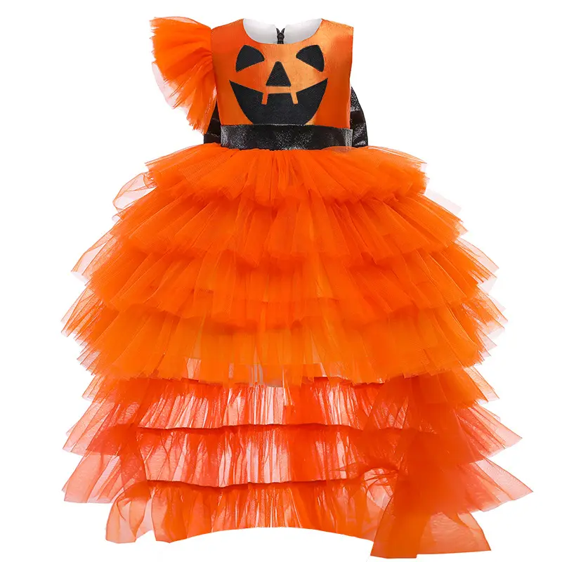 2023 Kürbis Tutu Kleid Kostüm Halloween Cosplay Kinder Kürbis Kostüm Kinder Kleid Kleidung Set