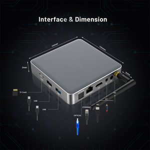 Aluminium Case Linux TV Box 4K Amlogic S922X Hexa Core 4GB RAM 32GB ROM 8K <strong>Decoding</strong> Digital Signage Player Box with Antenna