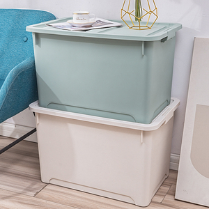 耐久性のある蓋付きの多機能大型プラスチックスタッカブルコンテナ収納ボックスビン - Product Image 4