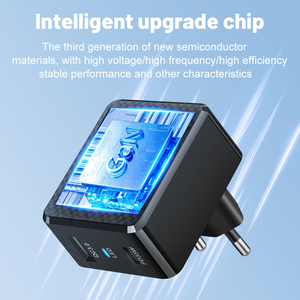 Fabrika doğrudan taşınabilir USB duvar şarj 35W GaN şarj 2 port USB-A + USB-C QC3.0 + PD hızlı şarj için Apple Android telefon için - Product Image 4
