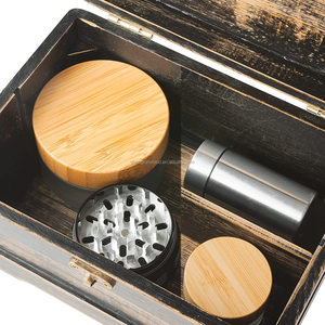 Lớn Sang Trọng Cổ Điển Màu Đen Grey Trượt Bằng Gỗ Lưu Trữ Hộp Lớn Stash Hộp Và Hộp Đồ Trang Sức Với Nắp, Có Thể Tháo Rời Chia - Product Image 6