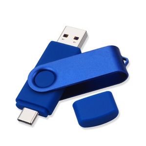 แฟลชไดรว์ USB แบบหมุนได้ขนาด8 GB 2.0 OTG สำหรับ USB Type-C 2ในหนึ่งแท่ง - Product Image 2