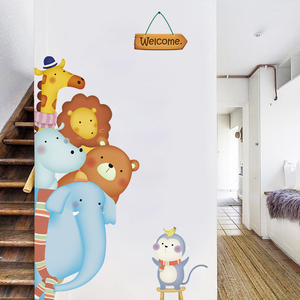 Personalizzato Cartone Animato Animale Adesivi Murali Carino per I Bambini Del Bambino Soggiorno Camera Da Letto Casa decorazione per la Casa Del Vinile Della Decorazione Delle Decalcomanie - Product Image 2