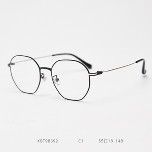 Japon minimalist çerçeve erkek ultra hafif saf titanyum çerçeve büyük yüz oval çerçeve retro gözlük - Product Image 5