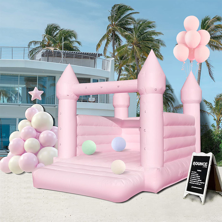 Castillo inflable rosa de 3x3m