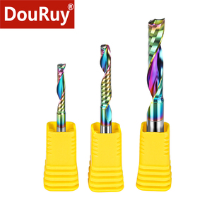Douruy 2A kaplama katı karbür tek flüt freze kesiciler CNC kesim frezeler 1 flüt yönlendirici bit bir flüt uç freze kesici - Product Image 5