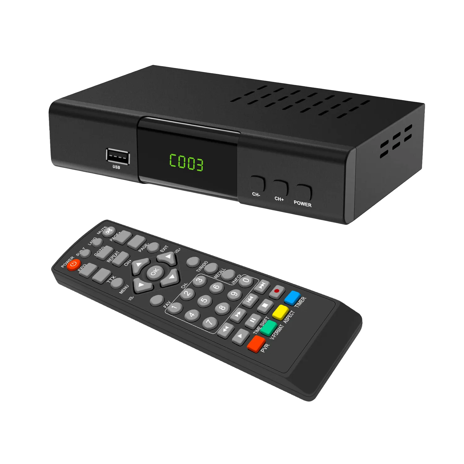 Decodificador de TV Digital de alta definición, receptor de televisión DVB T2, EWS, STB DVB-T2, soporte DVBT2, novedad