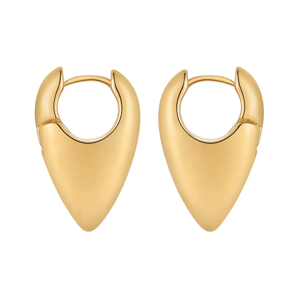 Orecchini Piercing a cono tondo orecchini da donna Design originale 18K gioielli in ottone placcato oro E221394