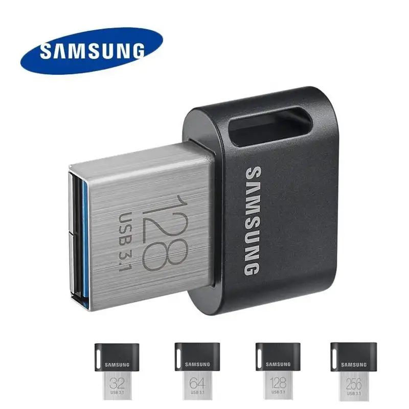Samsung FIT Plus 3.1 USBแฟลชไดรฟ์32/256GB Plug-and-Stay Storageขยายแล็ปท็อปสมาร์ททีวีเครื่องเสียงรถยนต์ระบบคอนโซลเกม