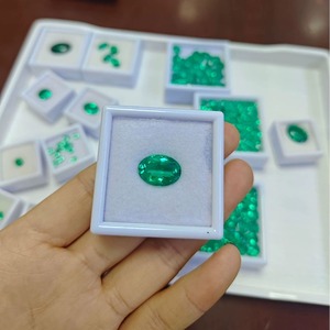 קולומבי 1ct הידרותרמיים ירוק אמרלד אבן חן סגלגל חתוך עם טיפול בחום מעבדה גדל ברקת לא ביקורות עדיין