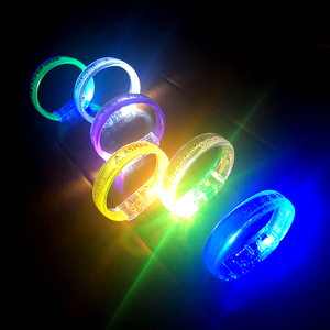 Braccialetto con bordo largo a Led a colori per concerti per feste braccialetto con luce Flash a Led incandescente - Product Image 6