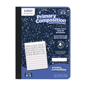 Birincil kompozisyon defteri geniş çizgili komple kitap kaplı kağıt yazma çalışma kitabı noktalı mavi mermer defter - Product Image 6