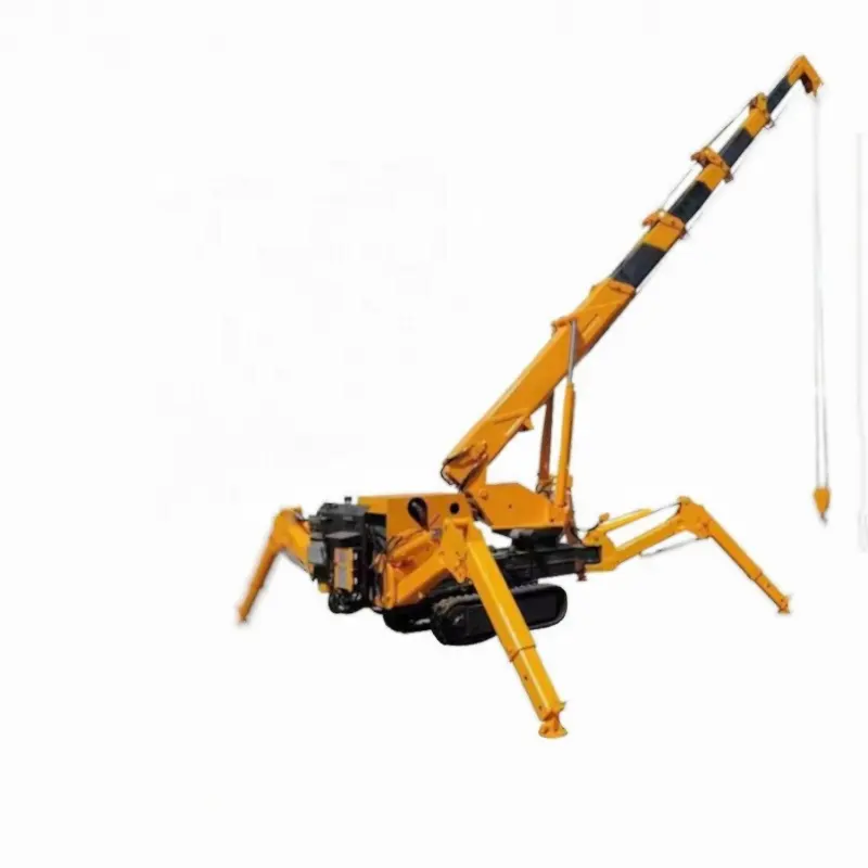 Factory supply 1 Ton 3 Ton 5 Ton 8 Ton Spider Crane Telescopic Boom Mini Crawler Mobile Crane mini crawler crane