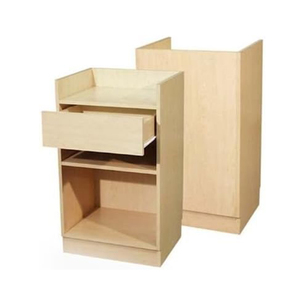 零售展示收银台木制柜台，带抽屉商业小型收银台接待处 - Product Image 1