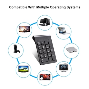 Teclado numérico inalámbrico, teclado Digital de 18 teclas para contador de cuentas, portátil, tabletas de tamaño pequeño de 2,4 GHz