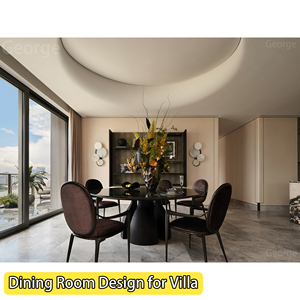 Biệt thự sang trọng hiện đại tùy chỉnh mô hình 3D Dịch vụ thiết kế nội thất cho toàn bộ ngôi nhà vật liệu xây dựng Cung cấp phòng ngủ ăn sống - Product Image 4