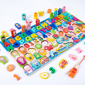 子供木製モンテッソーリそろばんデジタル形状に一致する数字を数えることを学ぶ早期教育数学を教える - Product Image 6