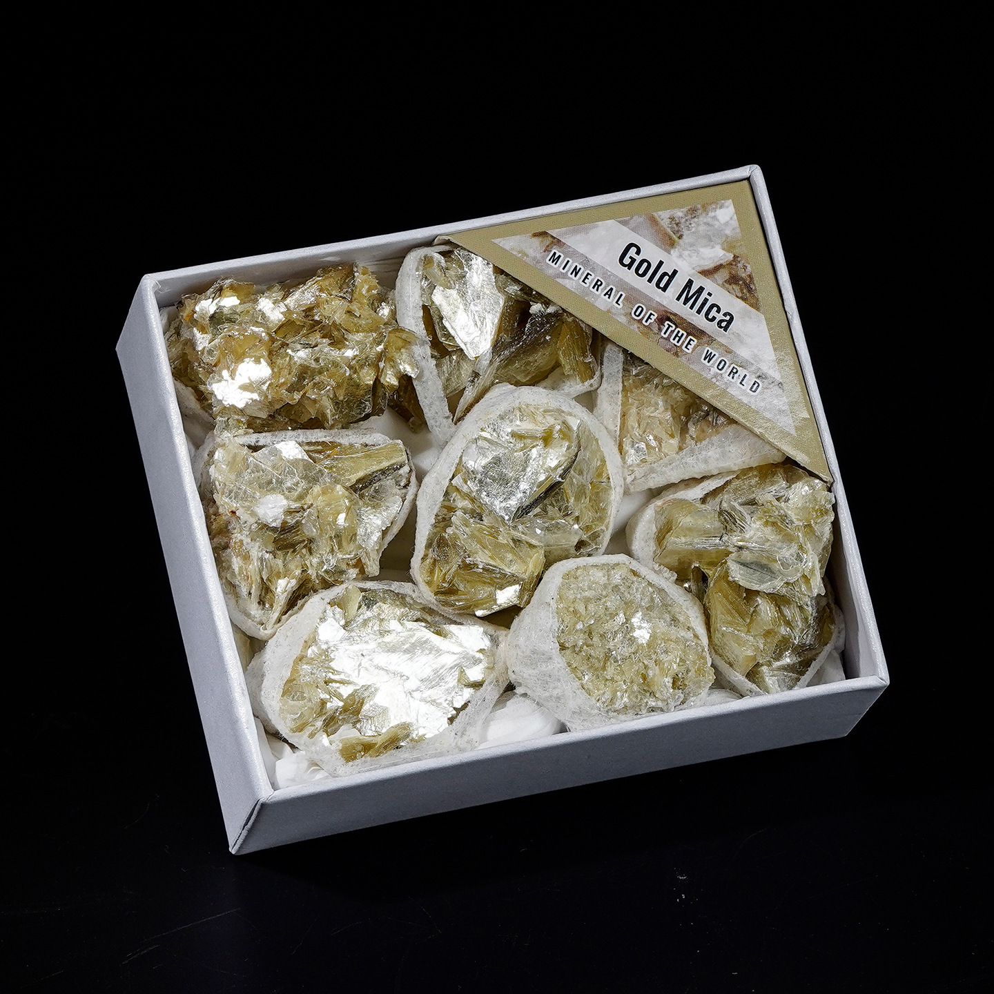Piccola confezione regalo bianca-mica gialla